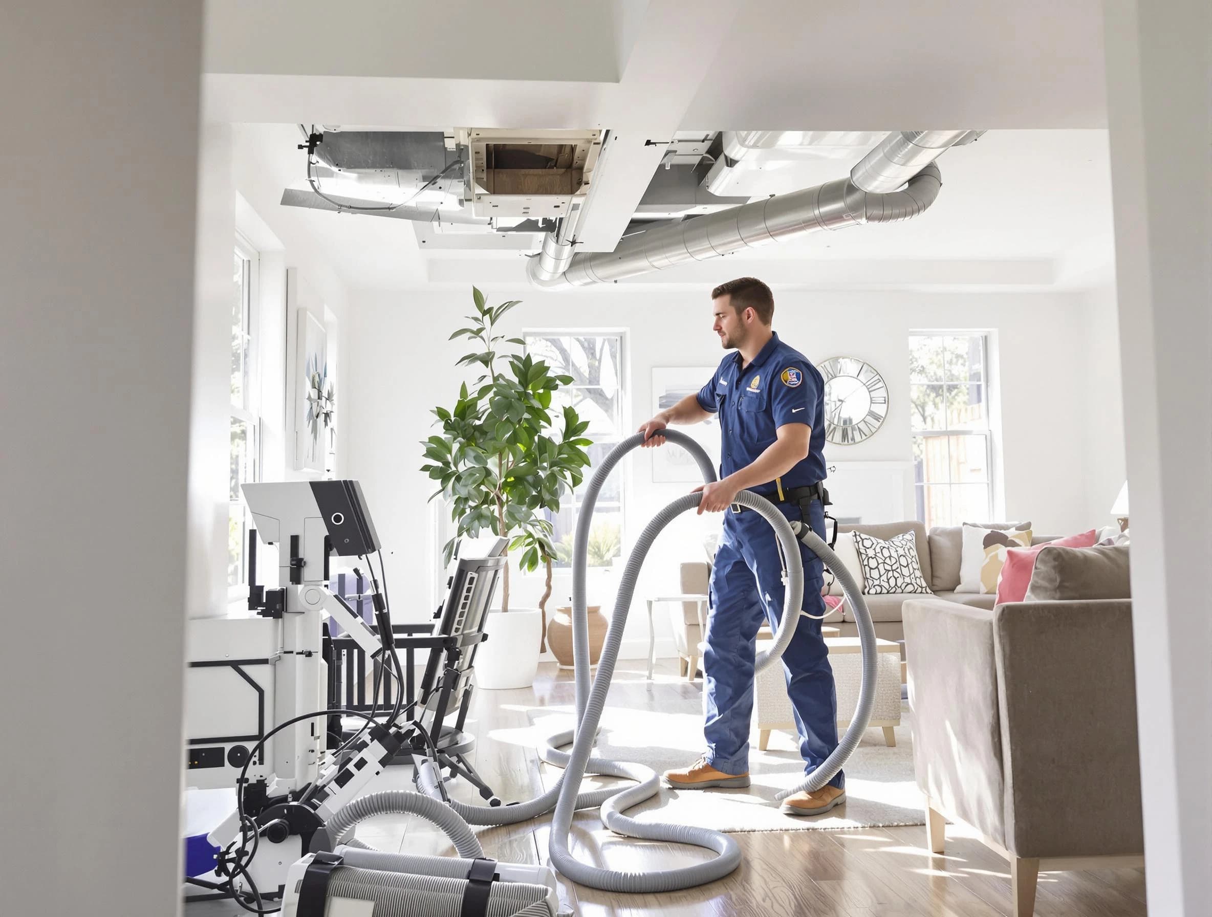 Sun Lakes Air Duct Cleaning technician performing thorough AC duct cleaning for enhanced cooling efficiency in Sun Lakes