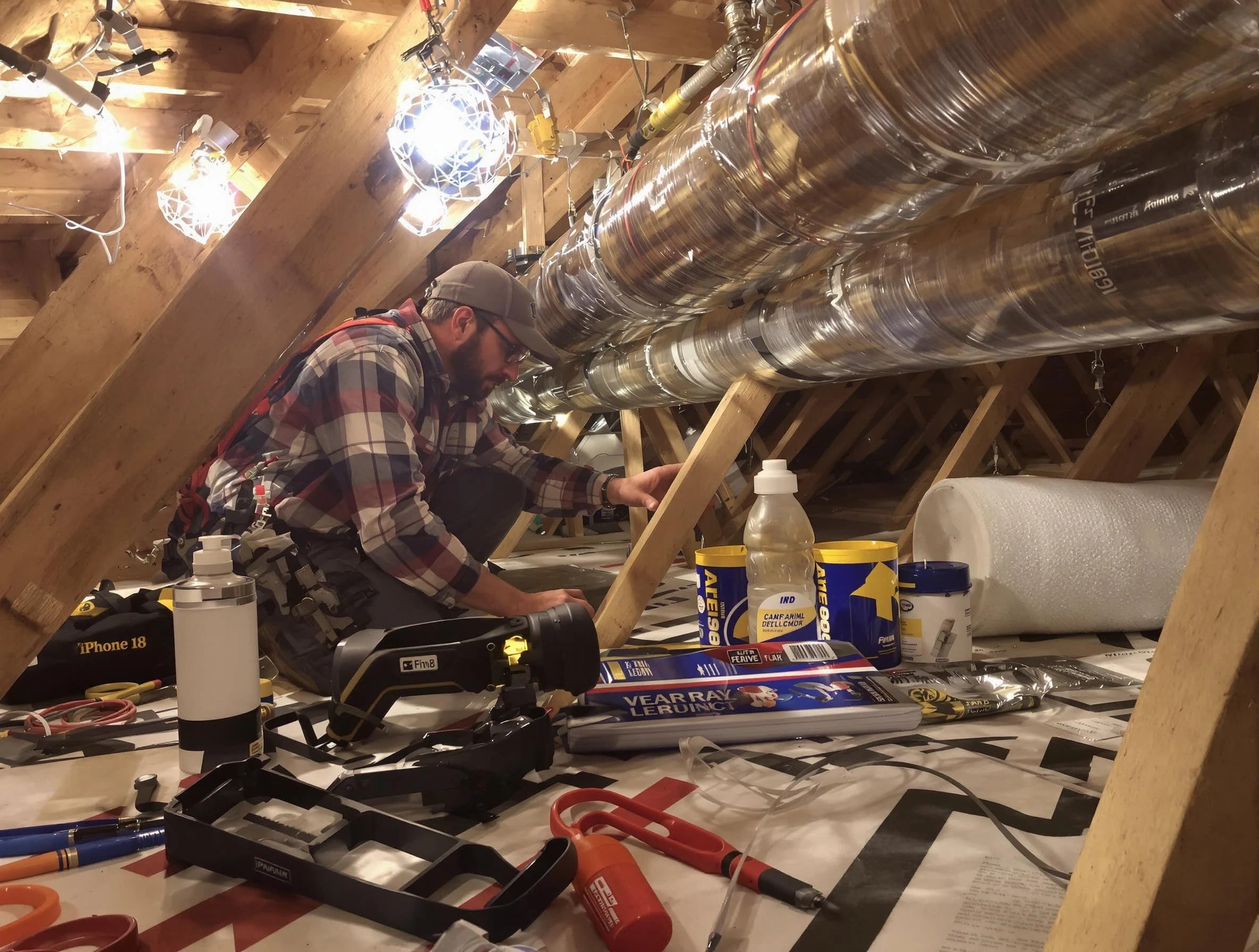 Sun Lakes Air Duct Cleaning expert performing precision duct sealing to improve HVAC efficiency in Sun Lakes