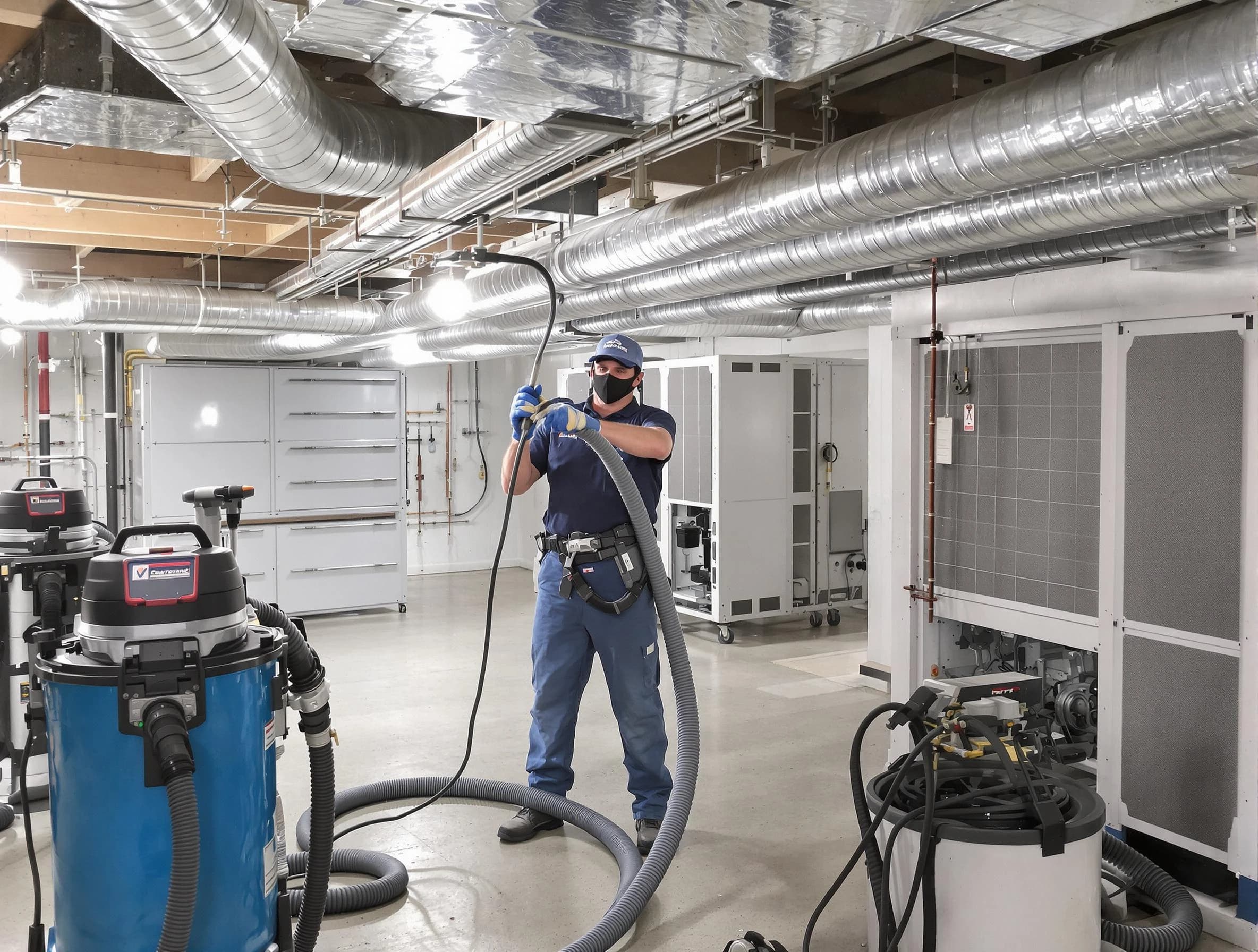Sun Lakes Air Duct Cleaning specialist performing thorough central air duct cleaning for improved system efficiency in Sun Lakes