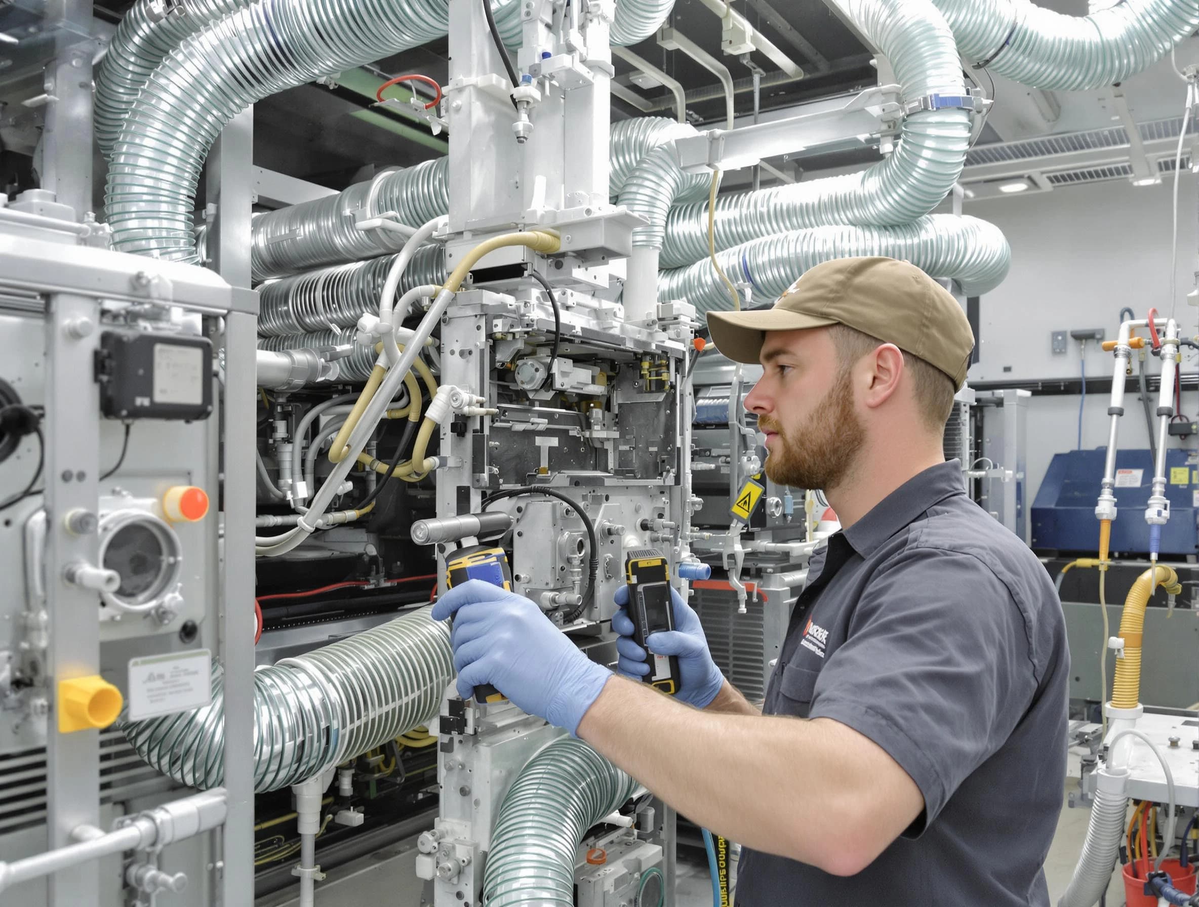 Sun Lakes Air Duct Cleaning technician performing precision commercial coil cleaning at a business facility in Sun Lakes