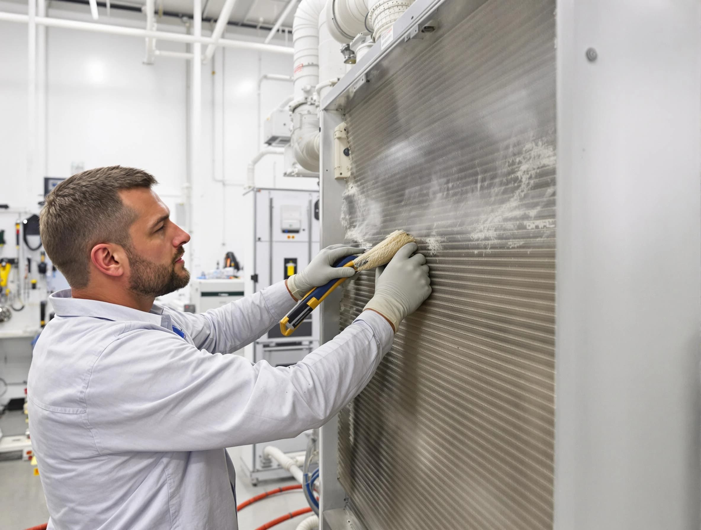 Sun Lakes Air Duct Cleaning technician performing precision commercial coil cleaning at a Sun Lakes business