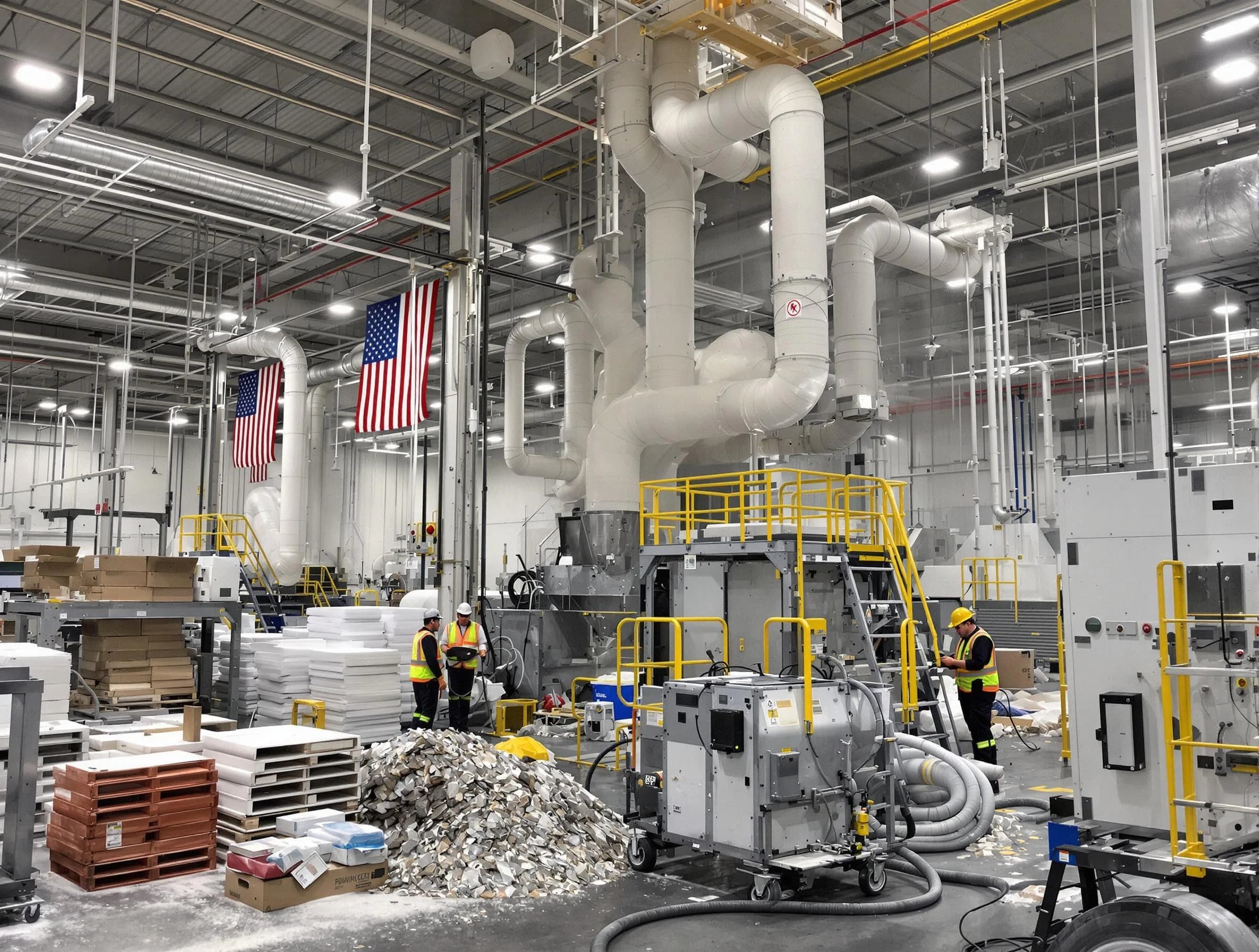 Sun Lakes Air Duct Cleaning team performing large-scale industrial duct cleaning at a commercial facility in Sun Lakes