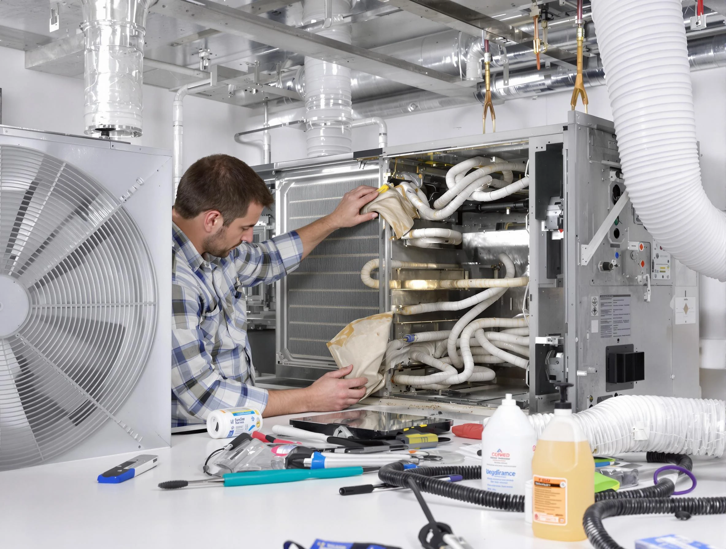 Sun Lakes Air Duct Cleaning specialist performing precision AC coil cleaning in Sun Lakes