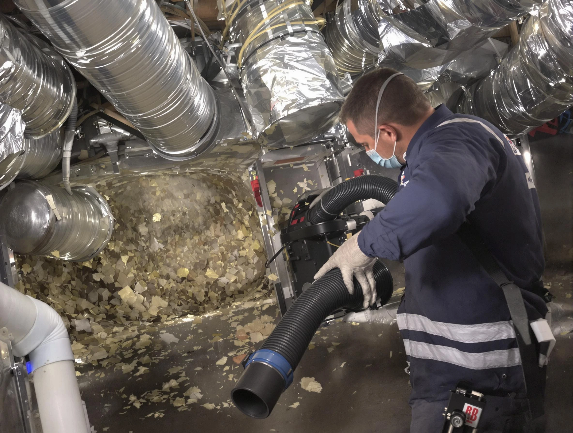 Sun Lakes Air Duct Cleaning specialist operating negative pressure cleaning equipment for thorough duct maintenance in Sun Lakes